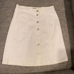 EUC J.Crew White Denim Skirt, Size 26